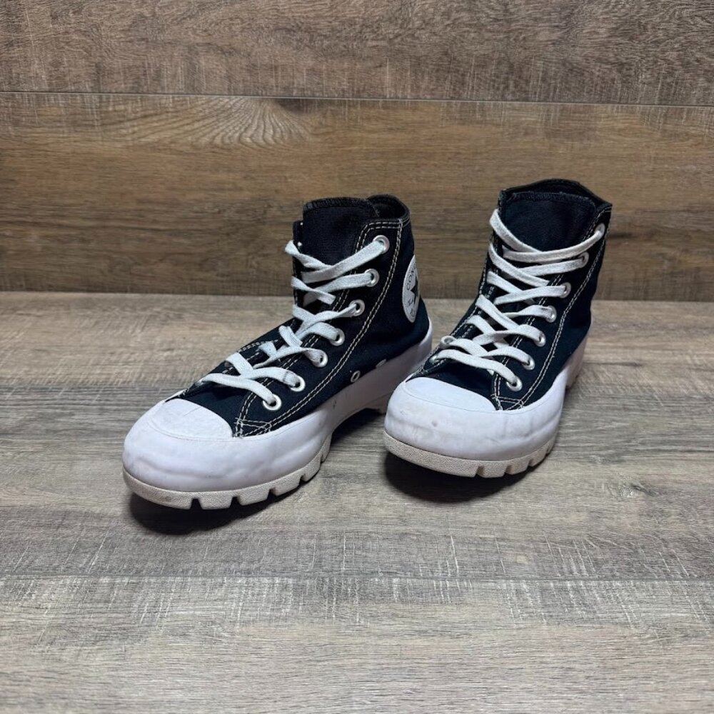 Converse Black Canvas Lug Sole High Top Sneakers Women's Size 7